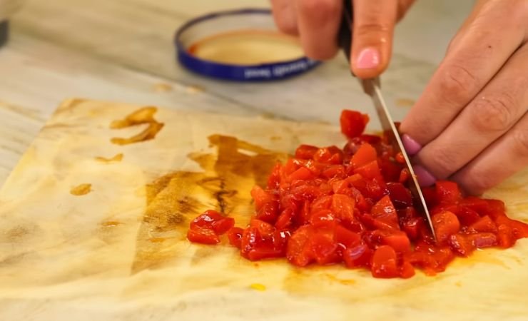 Dice the Red Bell Pepper