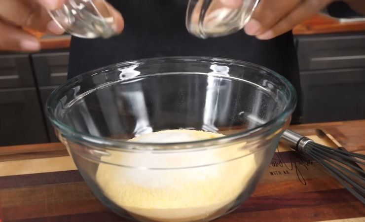 Mix Cornmeal and Salt