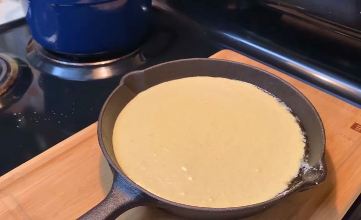 Pour Batter into Hot Skillet