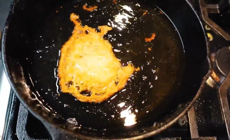 Pour the batter into the skillet