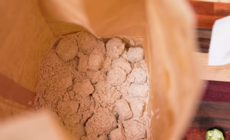 Mix your cornmeal coating